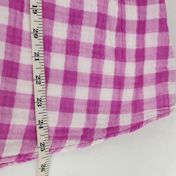 Terra & Sky Ruffle Tank Top Womens Plus Size 2X Pink White Pink Gingham Preppy - Picture 12 of 12